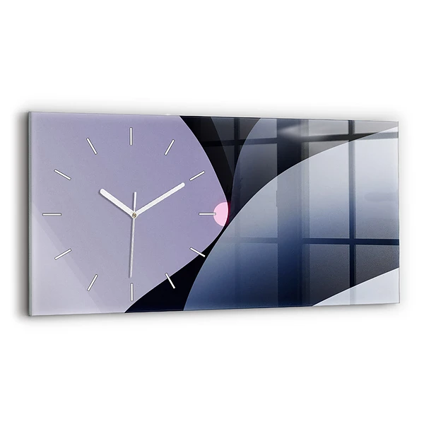 Horloge murale horizontale Soleil abstrait