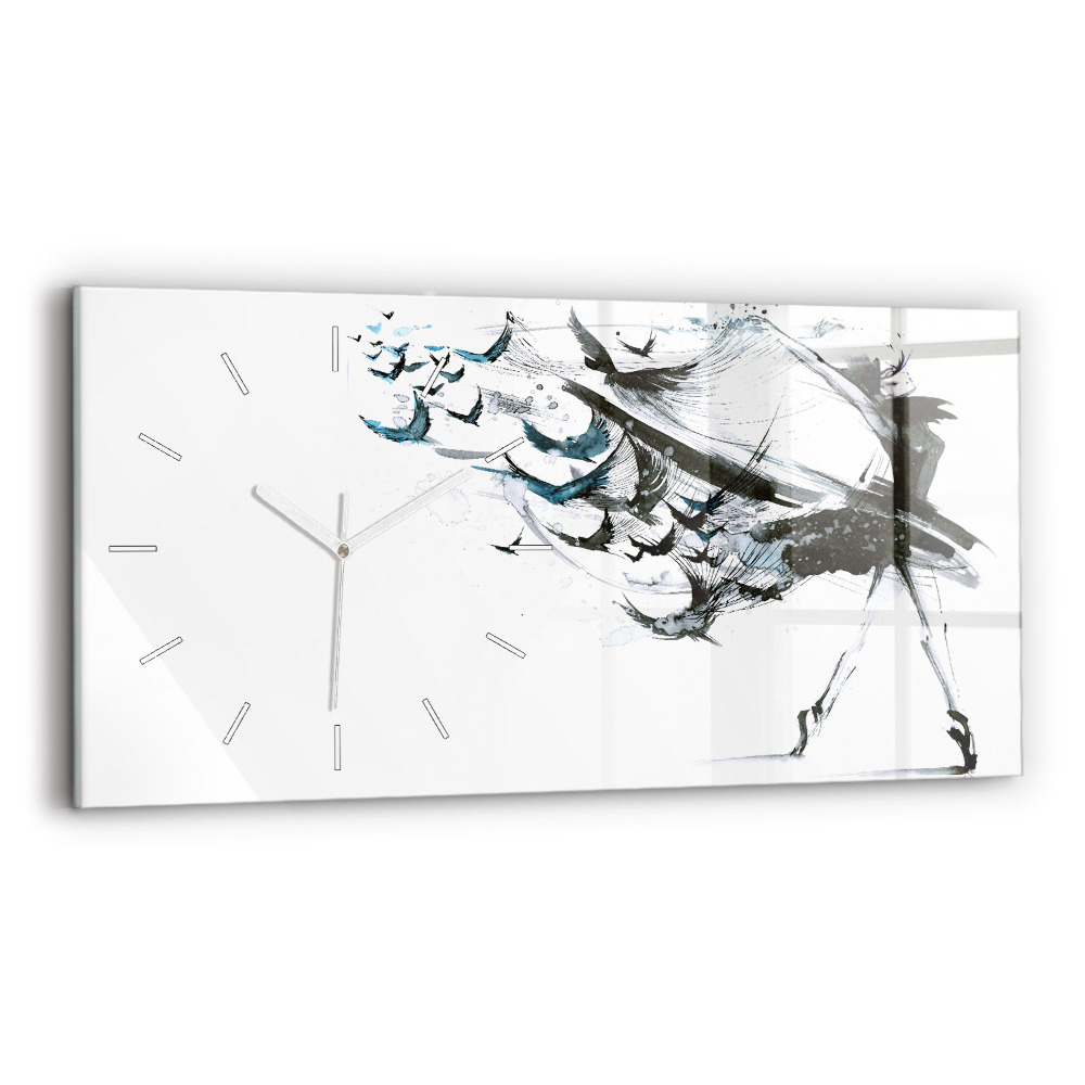 Horloge rectangulaire horizontale Femme dansant le ballet