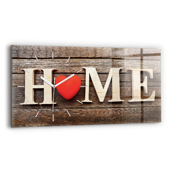 Horloge rectangulaire horizontale Inscription sur une maison