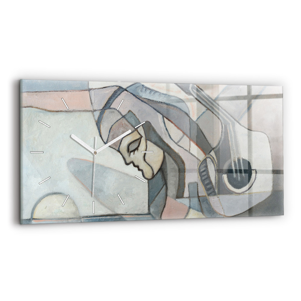 Horloge murale horizontale Peinture abstraite