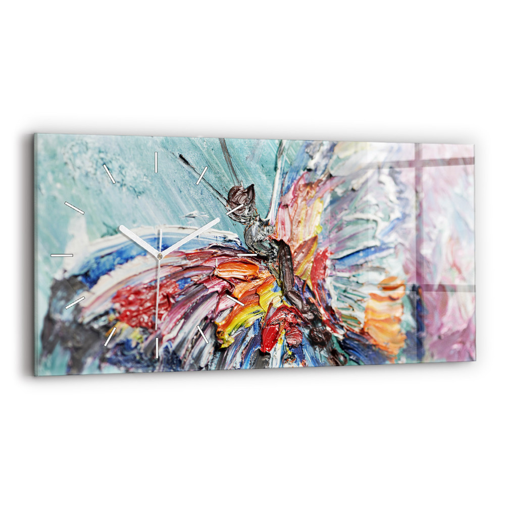 Horloge rectangulaire horizontale Fragment de peinture à l'huile