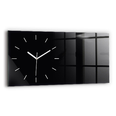 Horloge murale horizontale Couleur noire