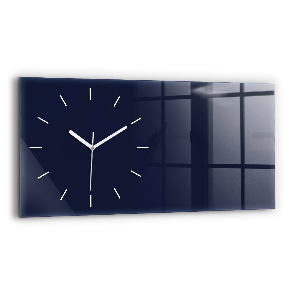 Horloge rectangulaire horizontale La couleur bleu foncé