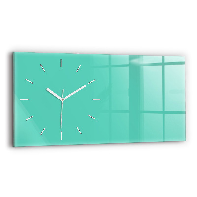 Horloge murale horizontale Couleur turquoise
