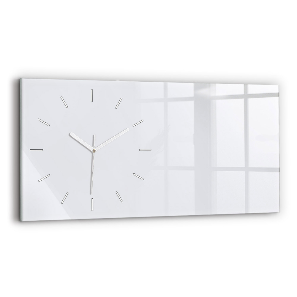 Horloge murale horizontale Coloris blanc foncé