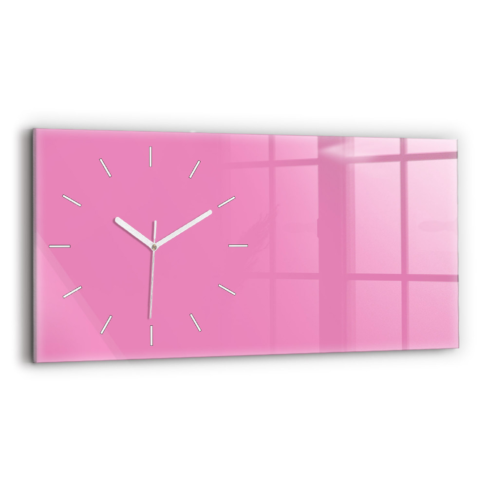 Horloge rectangulaire horizontale Coloris rose