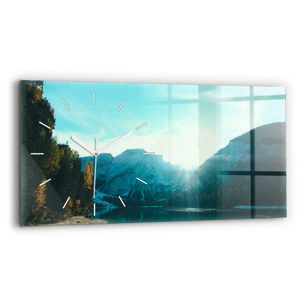 Horloge rectangulaire horizontale Montagne et rivière en Pologne