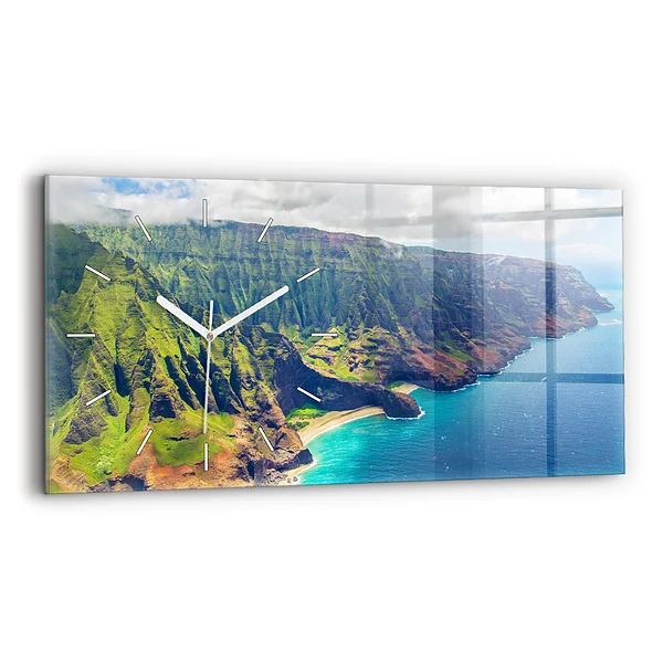 Horloge murale horizontale Mer d'Hawaï