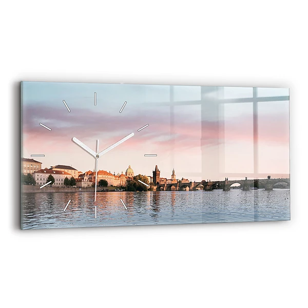 Horloge horizontale en verre Pont Charles à Prague
