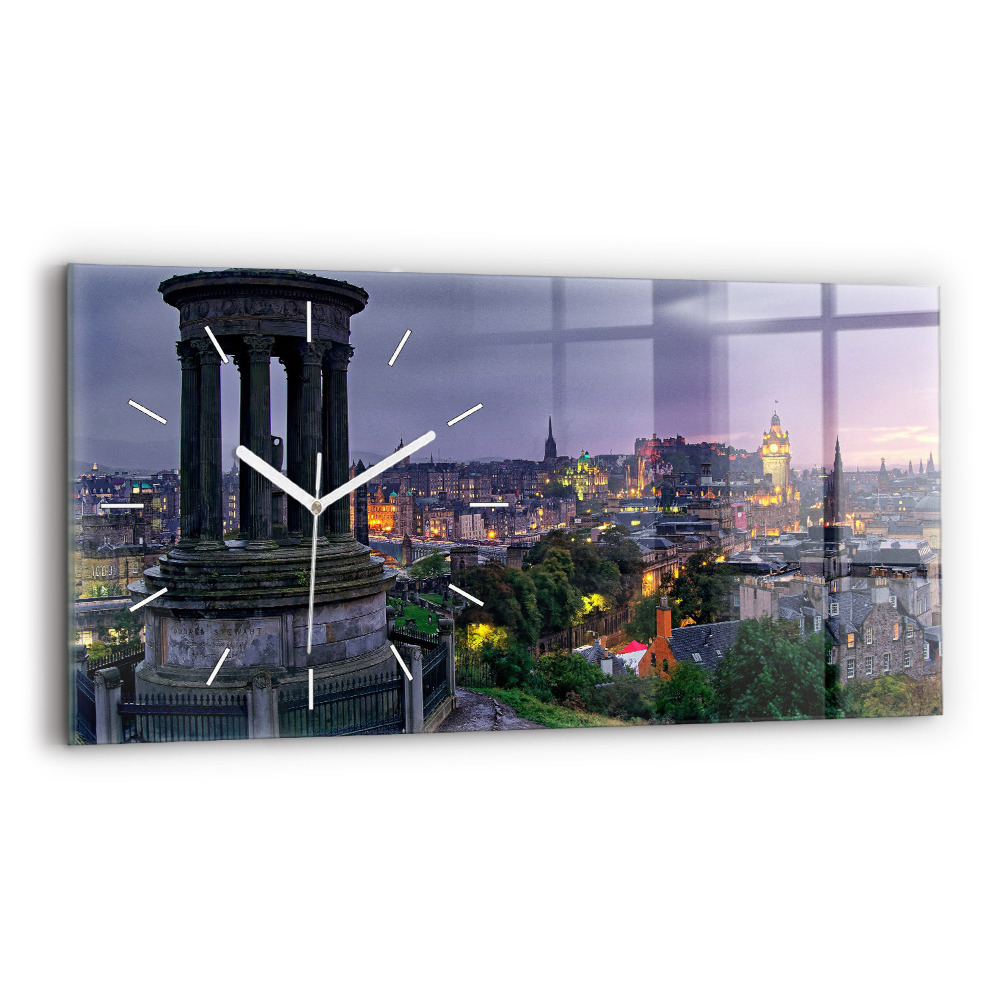 Horloge murale horizontale Édimbourg depuis Calton Hill