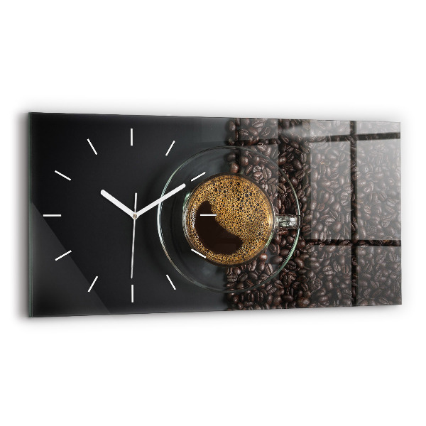 Horloge rectangulaire horizontale Tasse de café