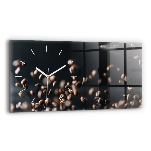 Horloge murale horizontale Grains de café