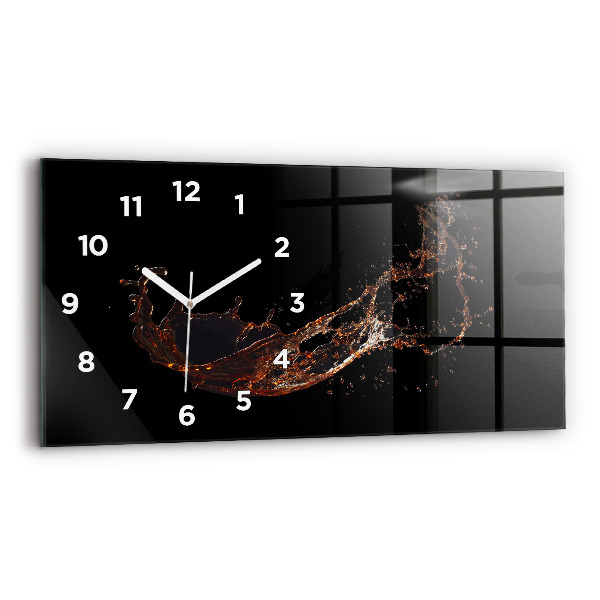 Horloge horizontale en verre Boisson renversée