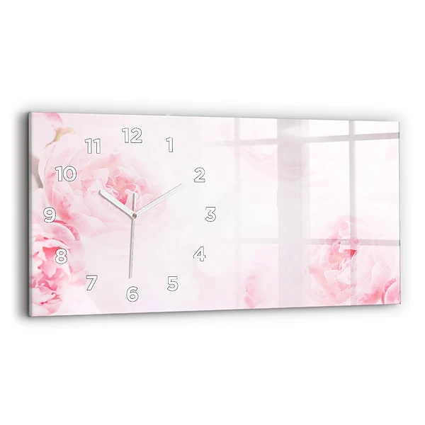 Horloge horizontale en verre Fleurs en fleurs