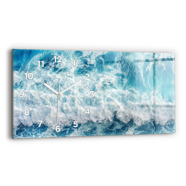 Horloge rectangulaire horizontale Vagues de la mer