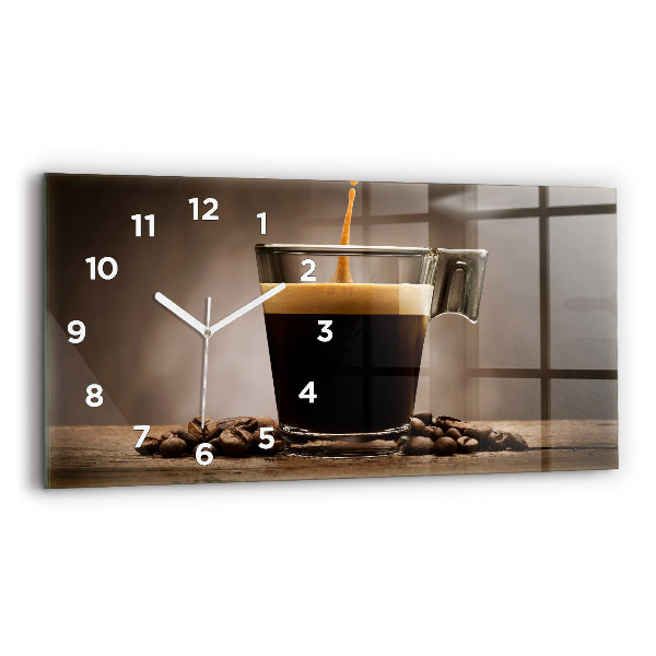 Horloge horizontale en verre Mug de café