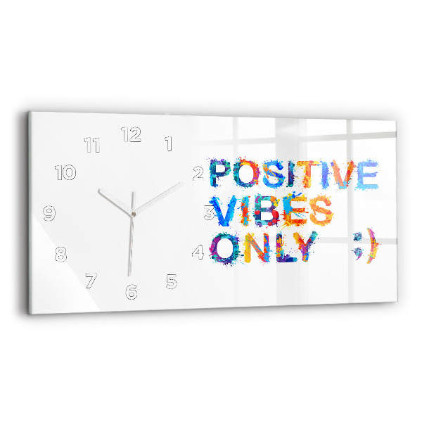 Horloge murale horizontale Citation positive