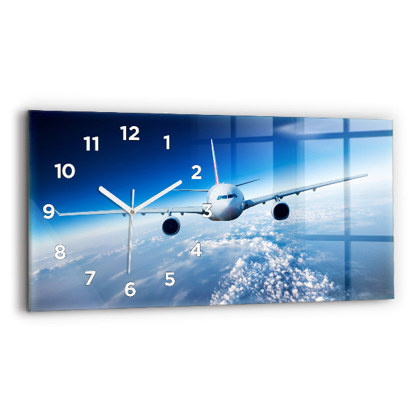 Horloge rectangulaire horizontale Nuages d'avion