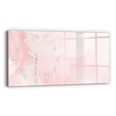 Horloge rectangulaire horizontale Roses en fleurs