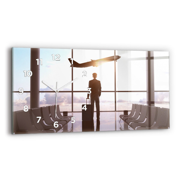 Horloge rectangulaire horizontale Homme à l'aéroport