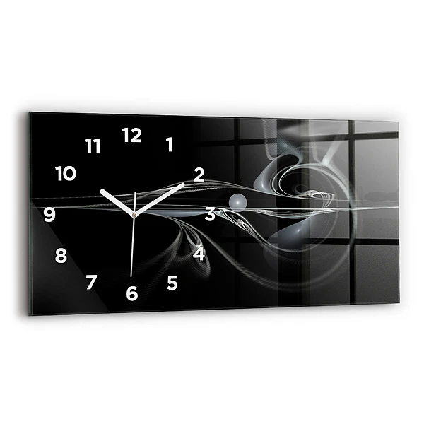 Horloge murale horizontale Fumée abstraite
