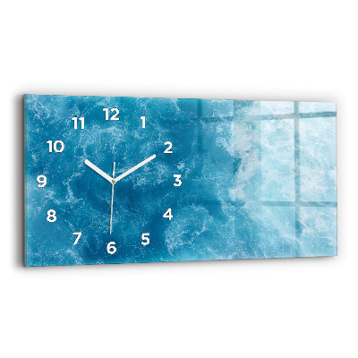 Horloge horizontale en verre Eau de mer