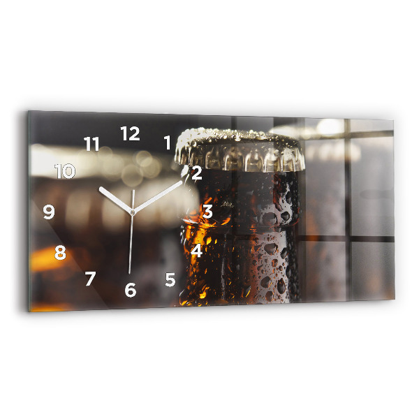 Horloge murale horizontale Bouteilles en verre