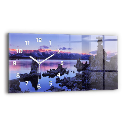 Horloge rectangulaire horizontale Lac de Californie
