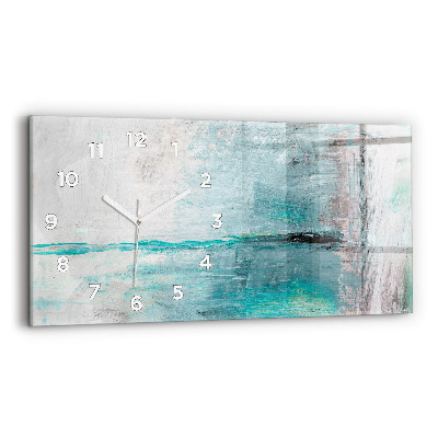 Horloge rectangulaire horizontale Texture à l'huile abstraite