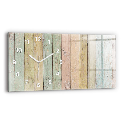 Horloge rectangulaire horizontale Tableaux colorés