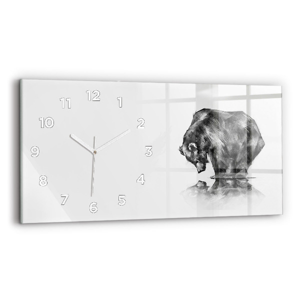 Horloge rectangulaire horizontale Dessin d'ours