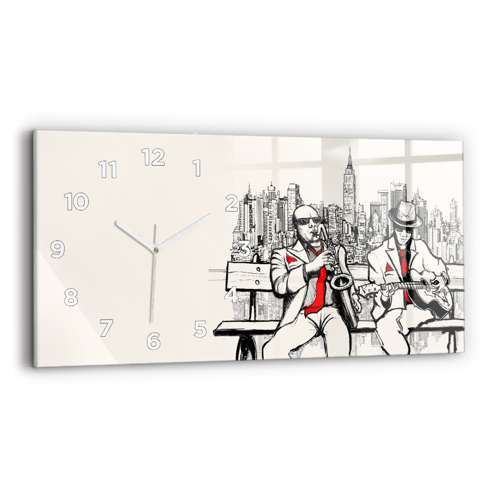 Horloge murale horizontale Jazz à New York