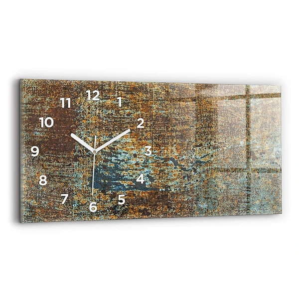 Horloge horizontale en verre Texture d'un vieux métal