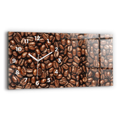 Horloge murale horizontale Grains de café