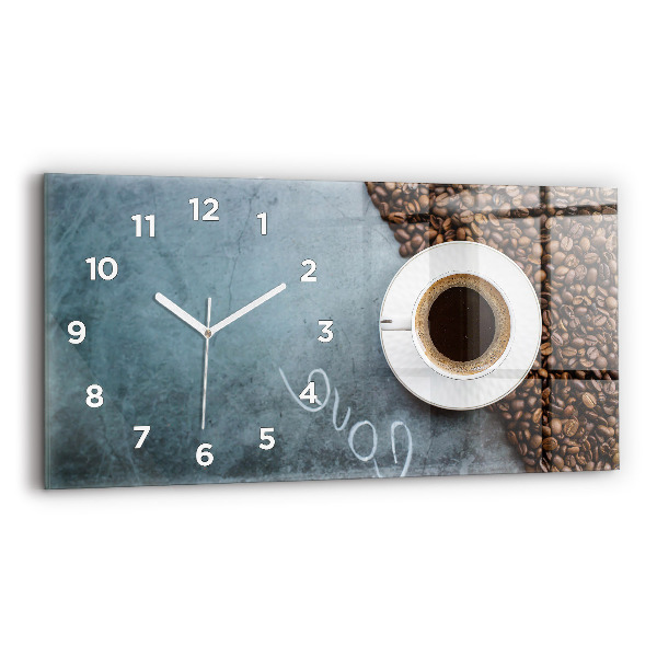 Horloge rectangulaire horizontale Tasse de café