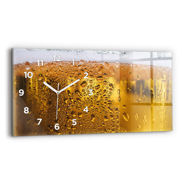 Horloge horizontale en verre Chope de bière