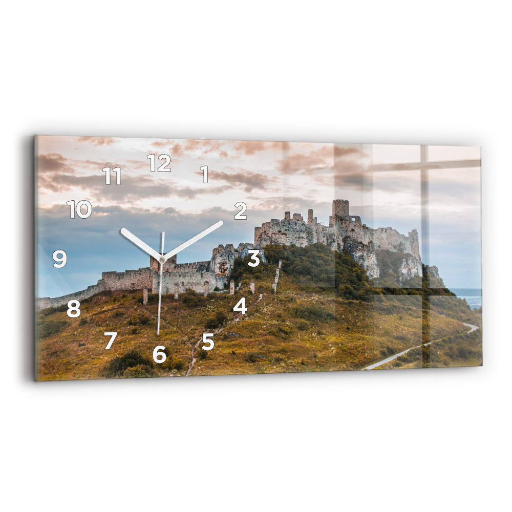Horloge horizontale en verre Château de Spiš en Slovaquie