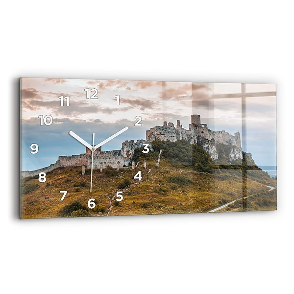 Horloge horizontale en verre Château de Spiš en Slovaquie