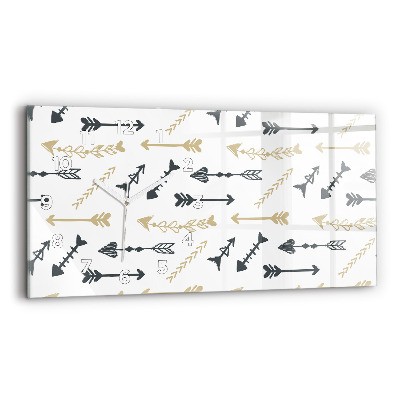 Horloge horizontale en verre Motif géométrique de hipster