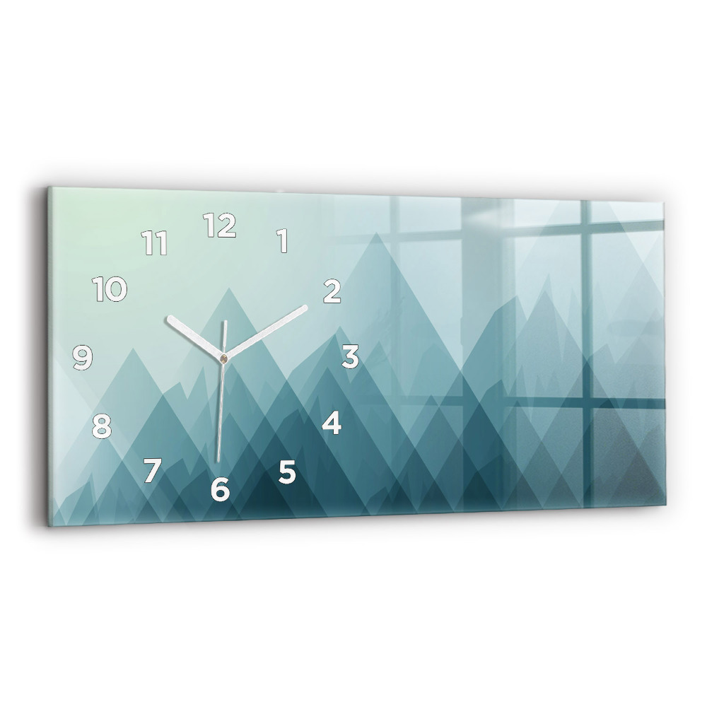 Horloge horizontale en verre Figures géométriques