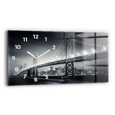 Horloge rectangulaire horizontale Pont de nuit à San Francisco