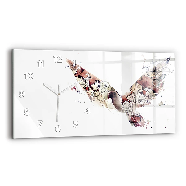 Horloge murale horizontale Vue abstraite