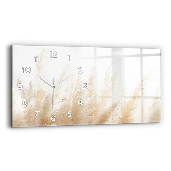 Horloge rectangulaire horizontale Grain abstrait