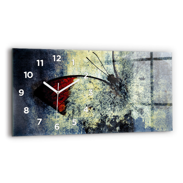 Horloge murale horizontale Papillon style vintage