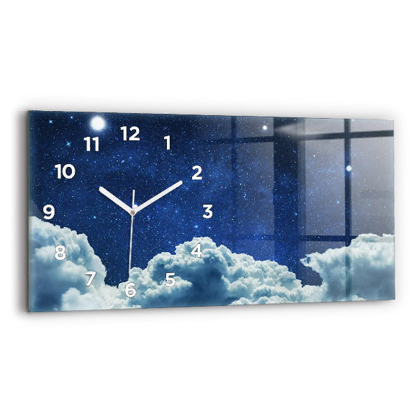 Horloge murale horizontale Ciel nocturne