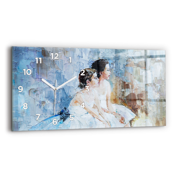 Horloge rectangulaire horizontale Jeunes ballerines