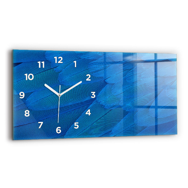 Horloge horizontale en verre Plume d'oiseau