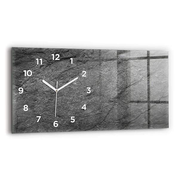 Horloge horizontale en verre Roche volcanique