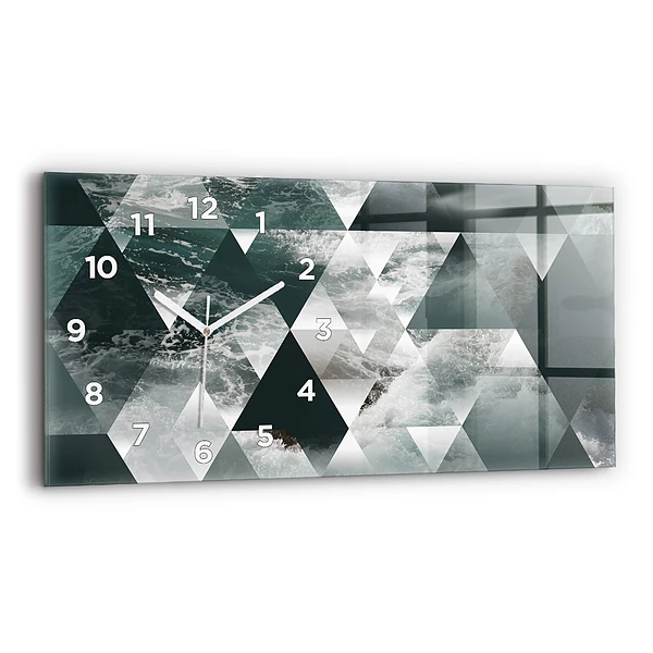 Horloge murale horizontale Vagues de mer abstraites