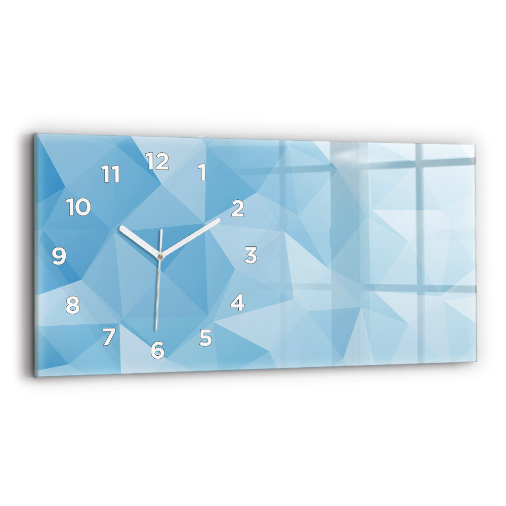Horloge horizontale en verre Triangles abstrait